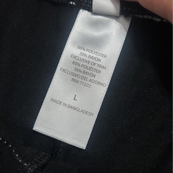 Jessica Simpson Black Pajama Set with White Lace - Picture 9 of 10